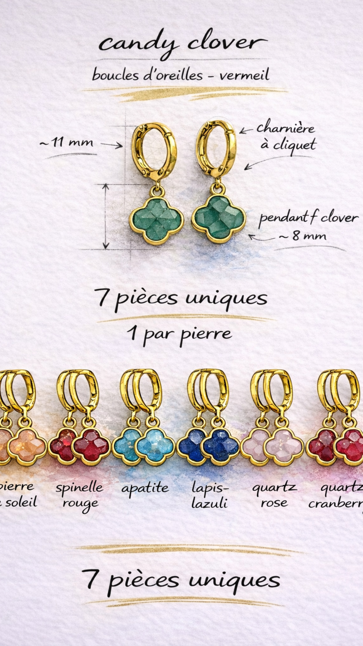 Boucles d'oreilles Candy Clover – Image 2